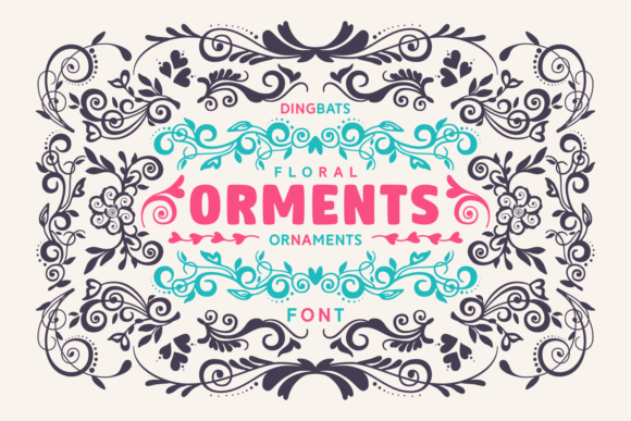Orments: A Floral Dingbats Font with Romantic Flair